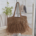 Siopsrl | Handmade beach bag with fringed designed pattern Siopsrl