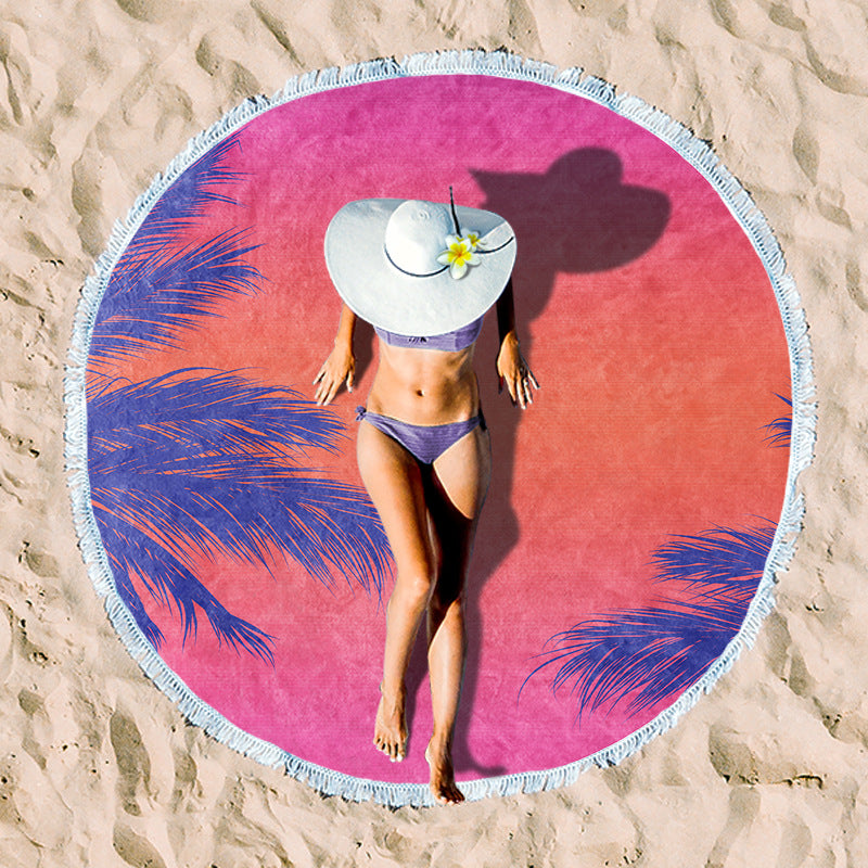 Siopsrl | Rundstrand towel with unique sunset design Siopsrl