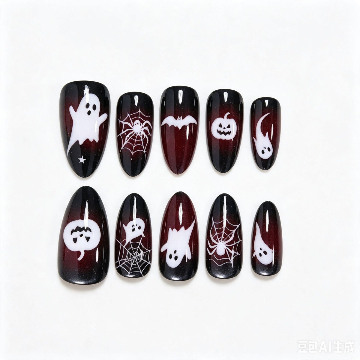 Halloween Themed Press-On Nail Art Siopsrl