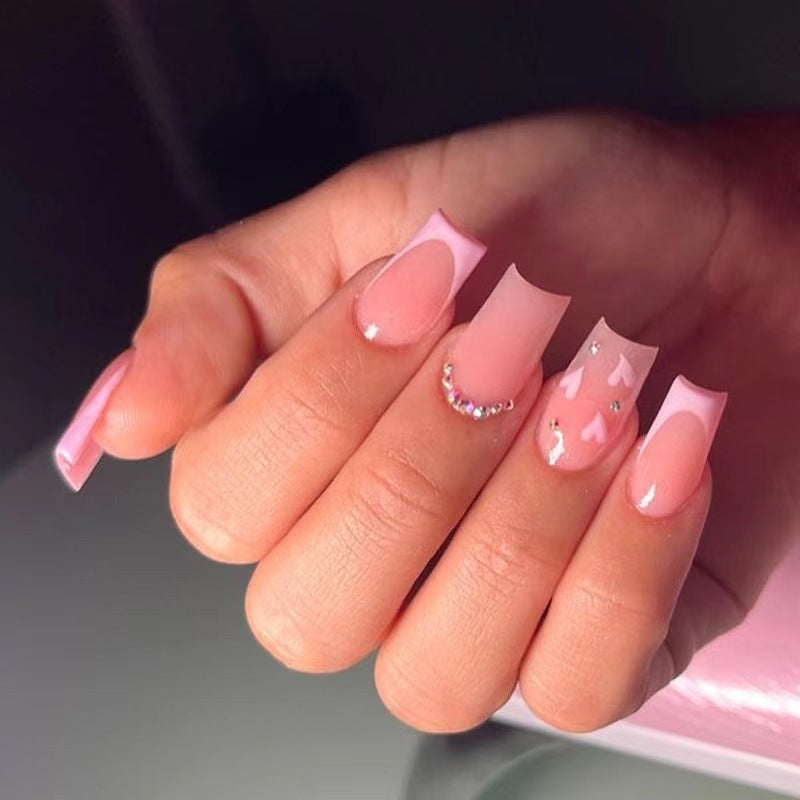 Siopsrl | Decorative Faux Nail Extensions with Rhinestone Accents Siopsrl