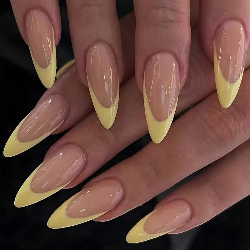 Siopsrl | Acrylic nail set with elegant neon tips Siopsrl