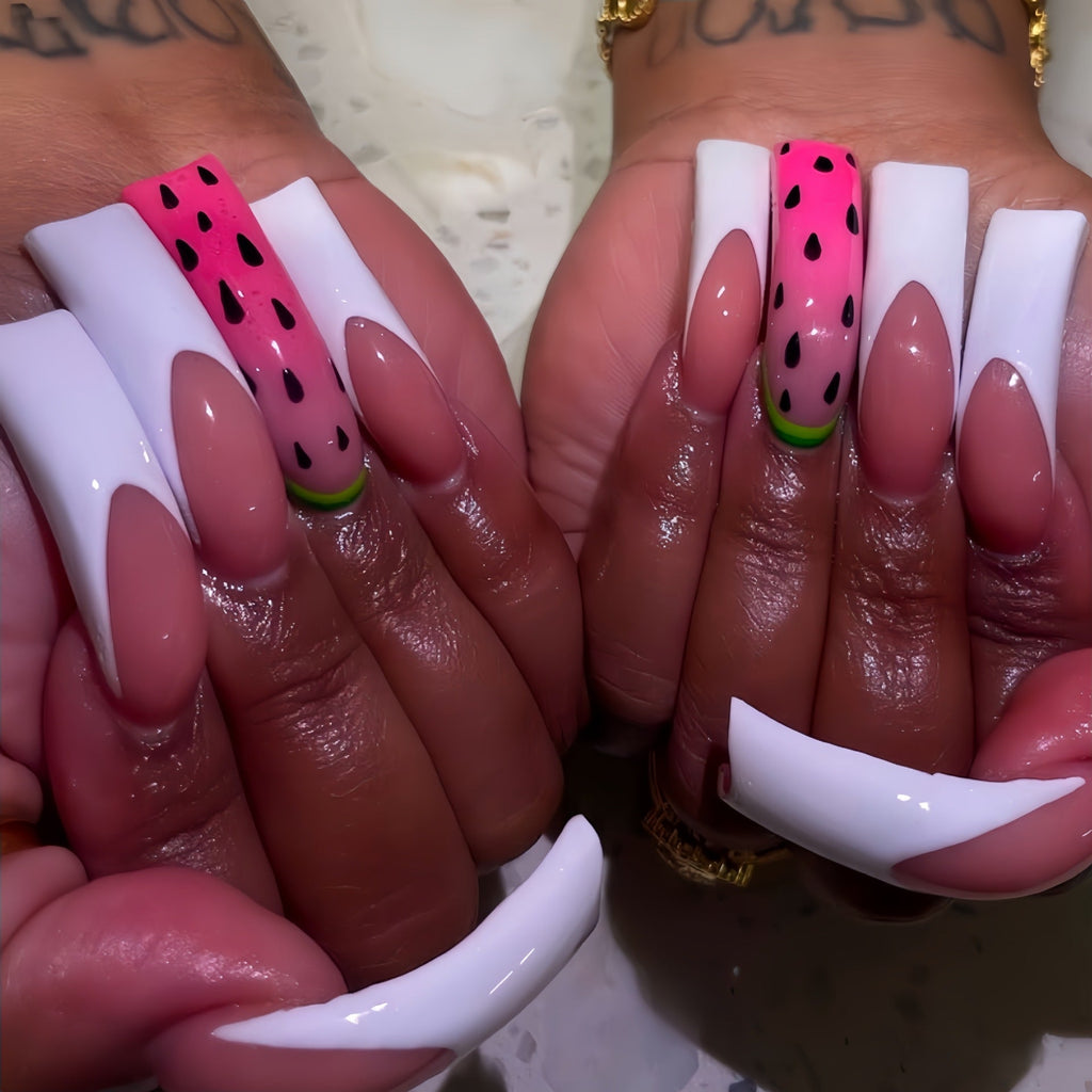 Siopsrl | Watermelon-Inspired Press-On Nail Set Siopsrl