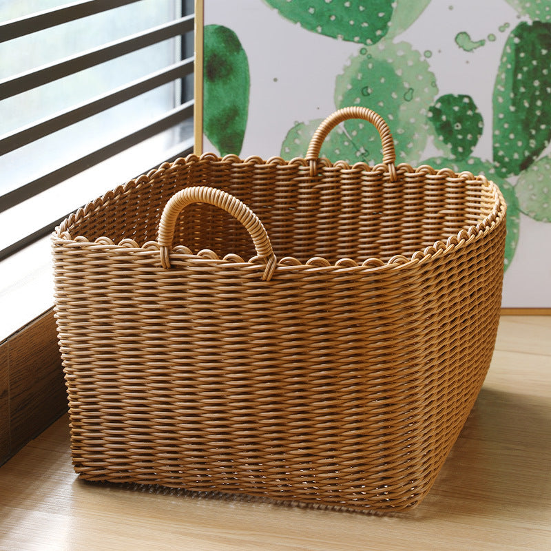 Stylish Woven Storage Basket with Ergonomic Handles Siopsrl