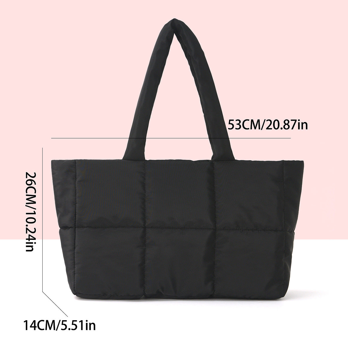 Padded carrying bag with modern quilted design Siopsrl