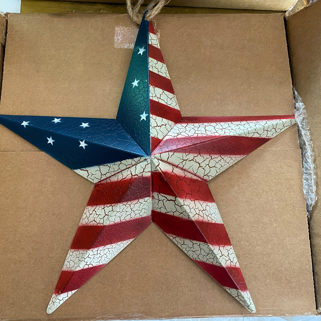 Siopsrl | Unisex 3D metal wall star with vintage crack effect and hanging hole Siopsrl