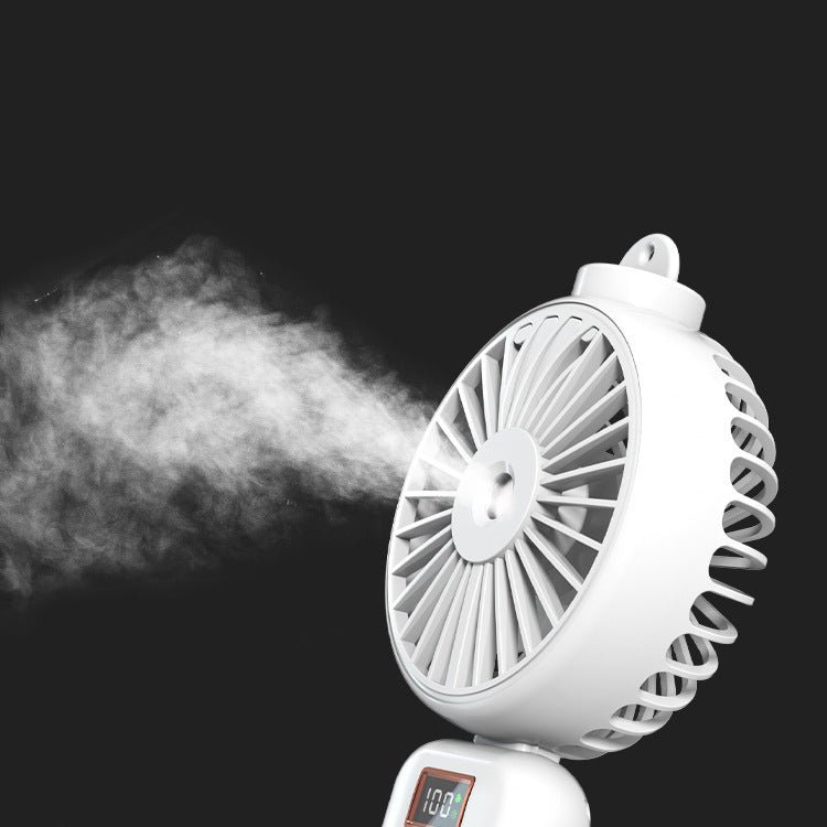Siopsrl | Cooling compact rechargeable adjustable-angle dual-head personal fan with digital battery display and magnetic dock Siopsrl