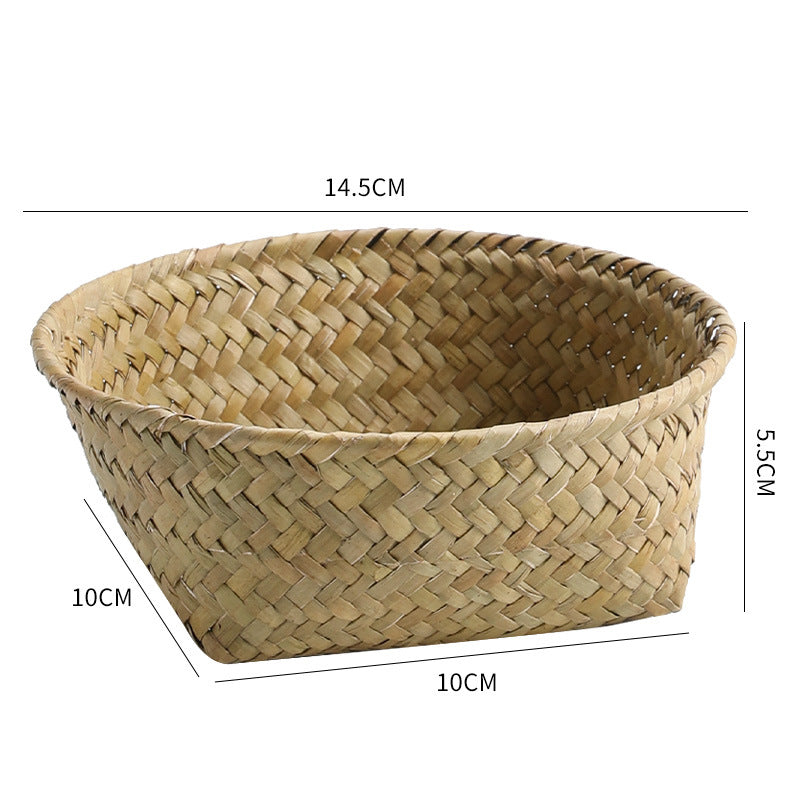 Handmade Natural Fiber Storage Basket Siopsrl
