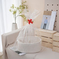 Natural storage basket with ribbons Siopsrl