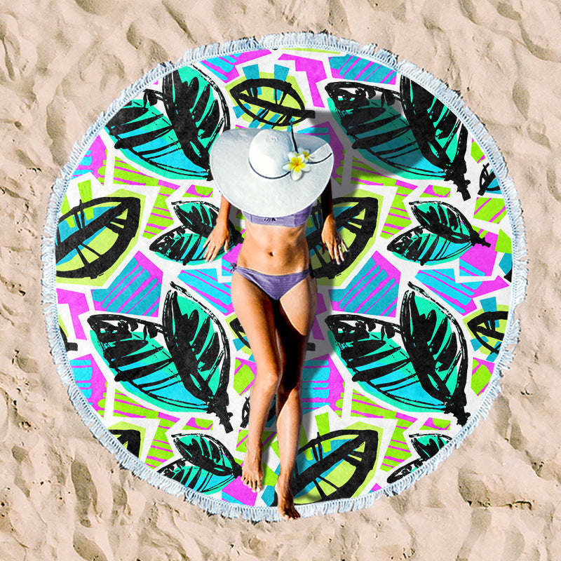 Siopsrl | Rundstrand towel with unique sunset design Siopsrl