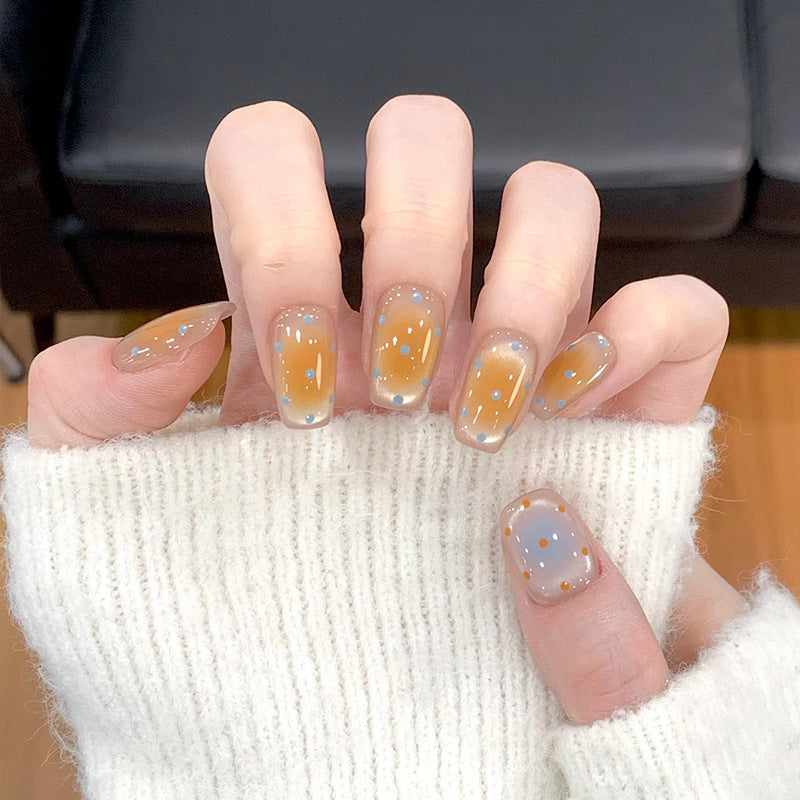 Siopsrl | Artistic Press-On Nail Set with Whimsical Dot Designs Siopsrl