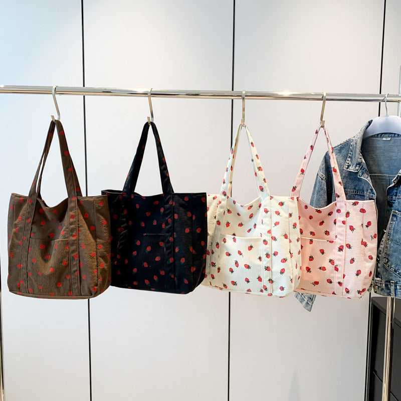 Siopsrl | WoStylish Corduroy Shopping Tote Siopsrl