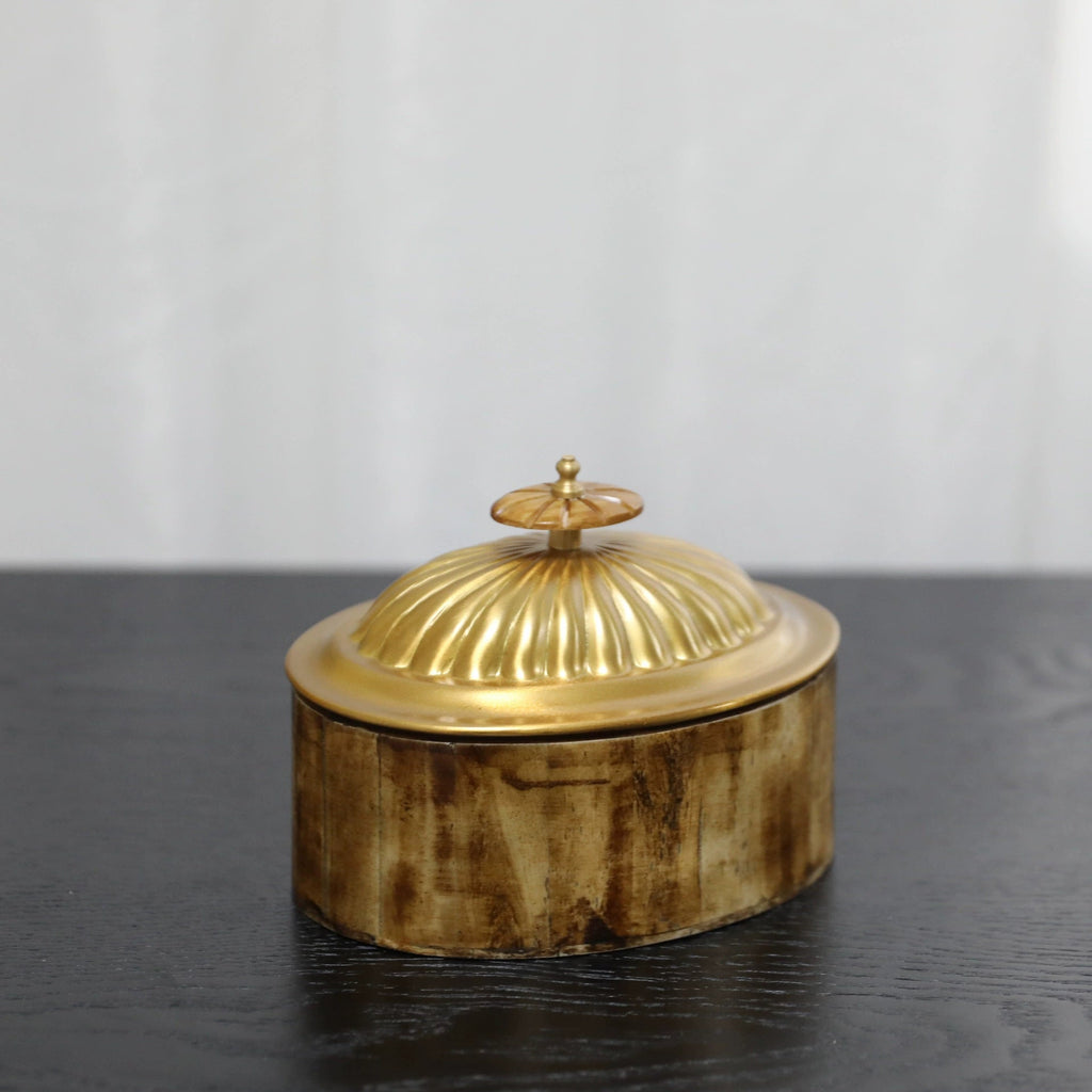 Decorative Gold Leaf Storage Container