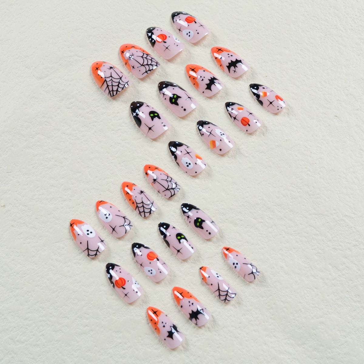 Siopsrl | Halloween Fake Nail Set with Creepy Designs and Detailed Decorations Siopsrl
