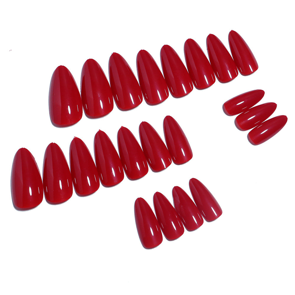 Siopsrl | Glossy Stiletto Press-On Nail Set with Durable Adhesive Siopsrl