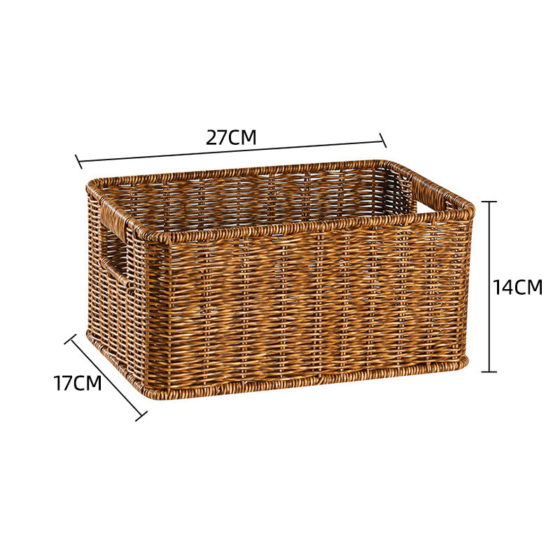 Handcrafted Rectangular Wicker Storage Bin Siopsrl
