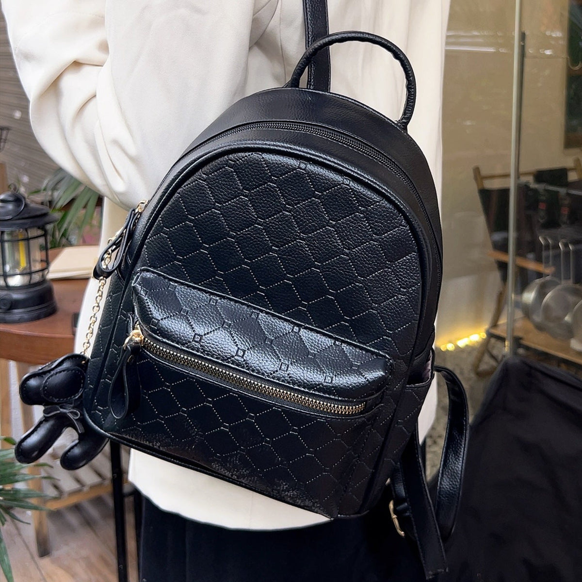 Siopsrl | Stylish Textured Mini Backpack Siopsrl