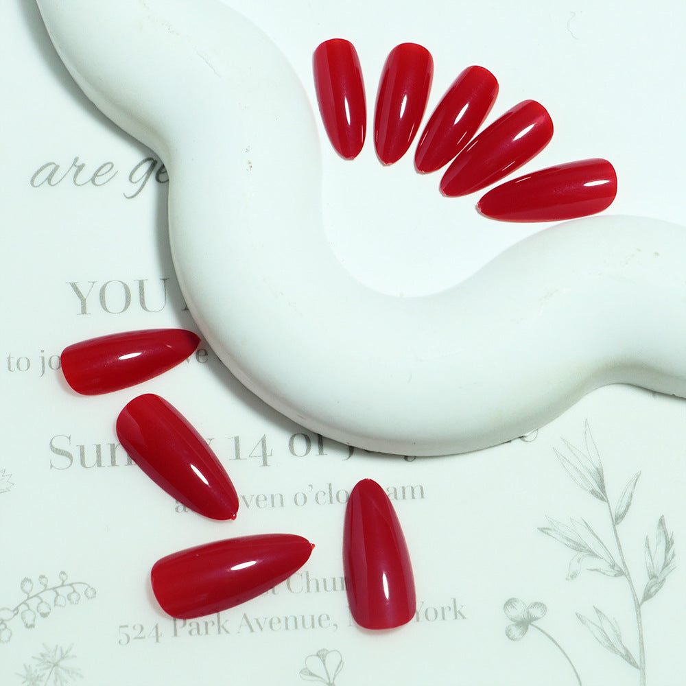 Siopsrl | Glossy Stiletto Press-On Nail Set with Durable Adhesive Siopsrl