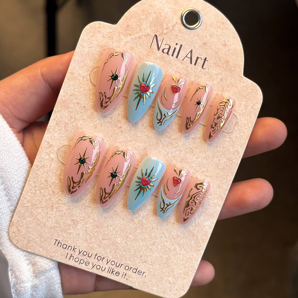 Siopsrl | Artistic Floral Embellished Press-On Nail Set Siopsrl