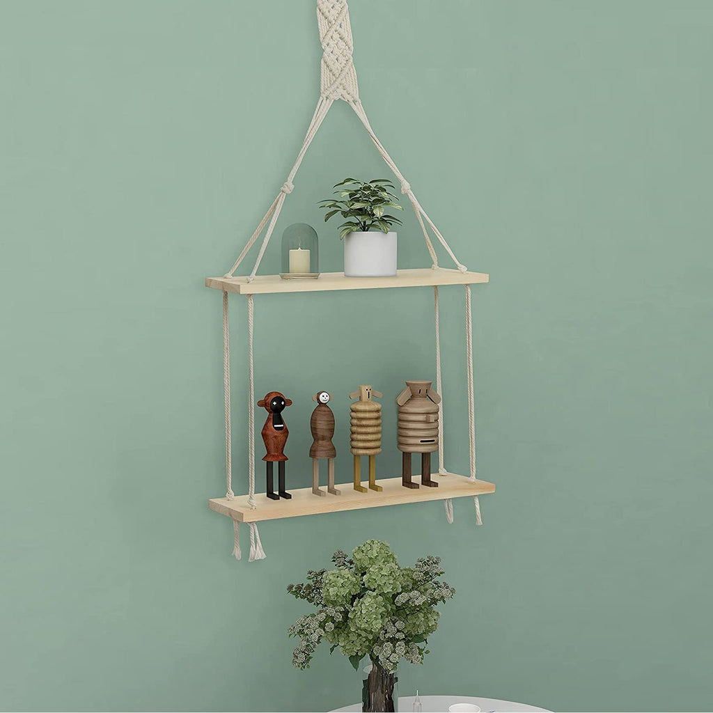 Decorative Macramé Plant Shelf