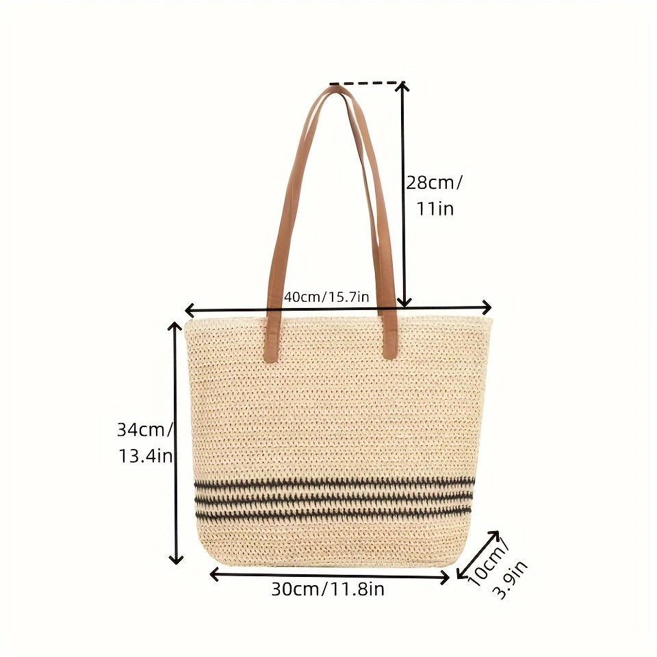 Siopsrl | Spacious fabric tote bag with leather handles Siopsrl