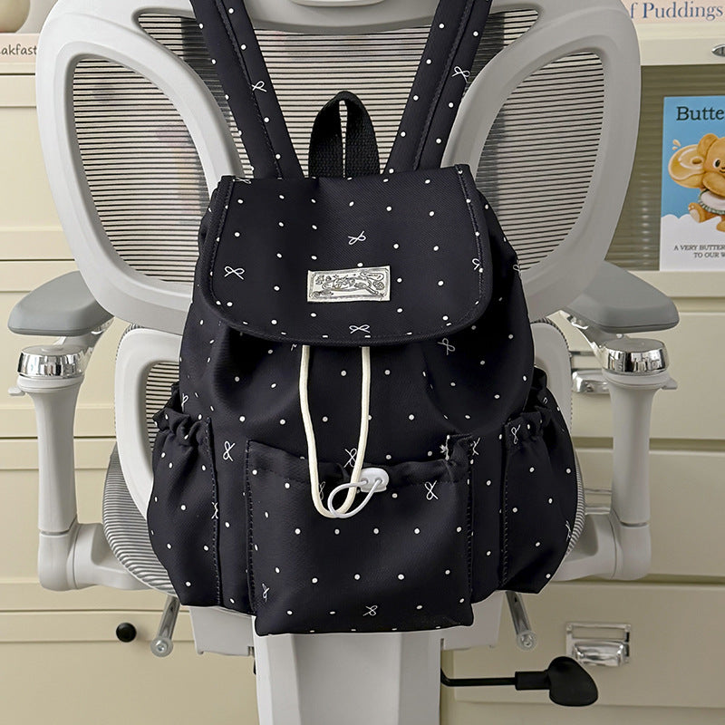 Siopsrl | Stylish Dot-Printed Everyday Backpack