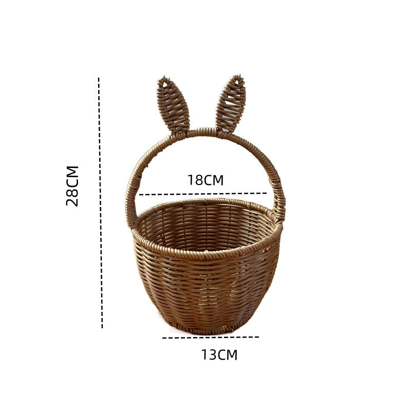 Decorative Bunny Ears Woven Basket Siopsrl