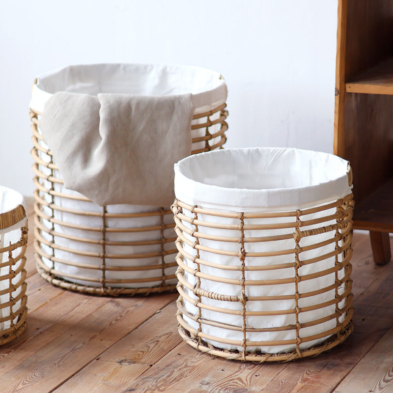 Decorative storage basket with fabric lining Siopsrl
