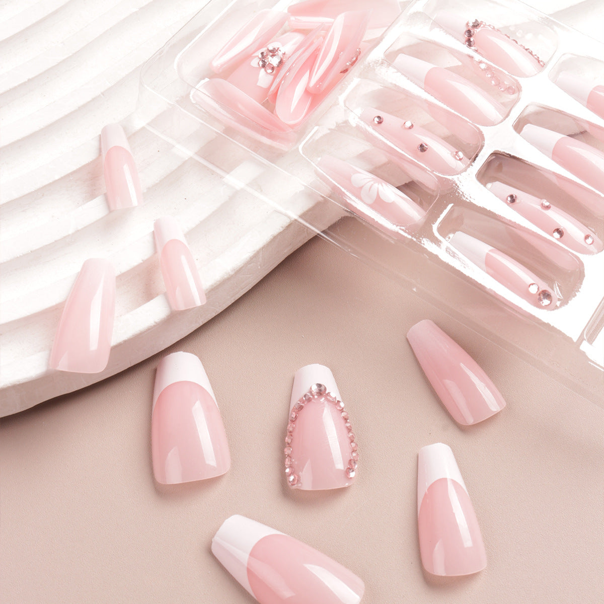 Siopsrl | Floral Embellished Press-On Nail Tips Siopsrl