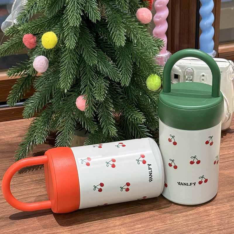 Siopsrl | Women's Insulated Drinking Cup with Fruity Cherry Design Siopsrl