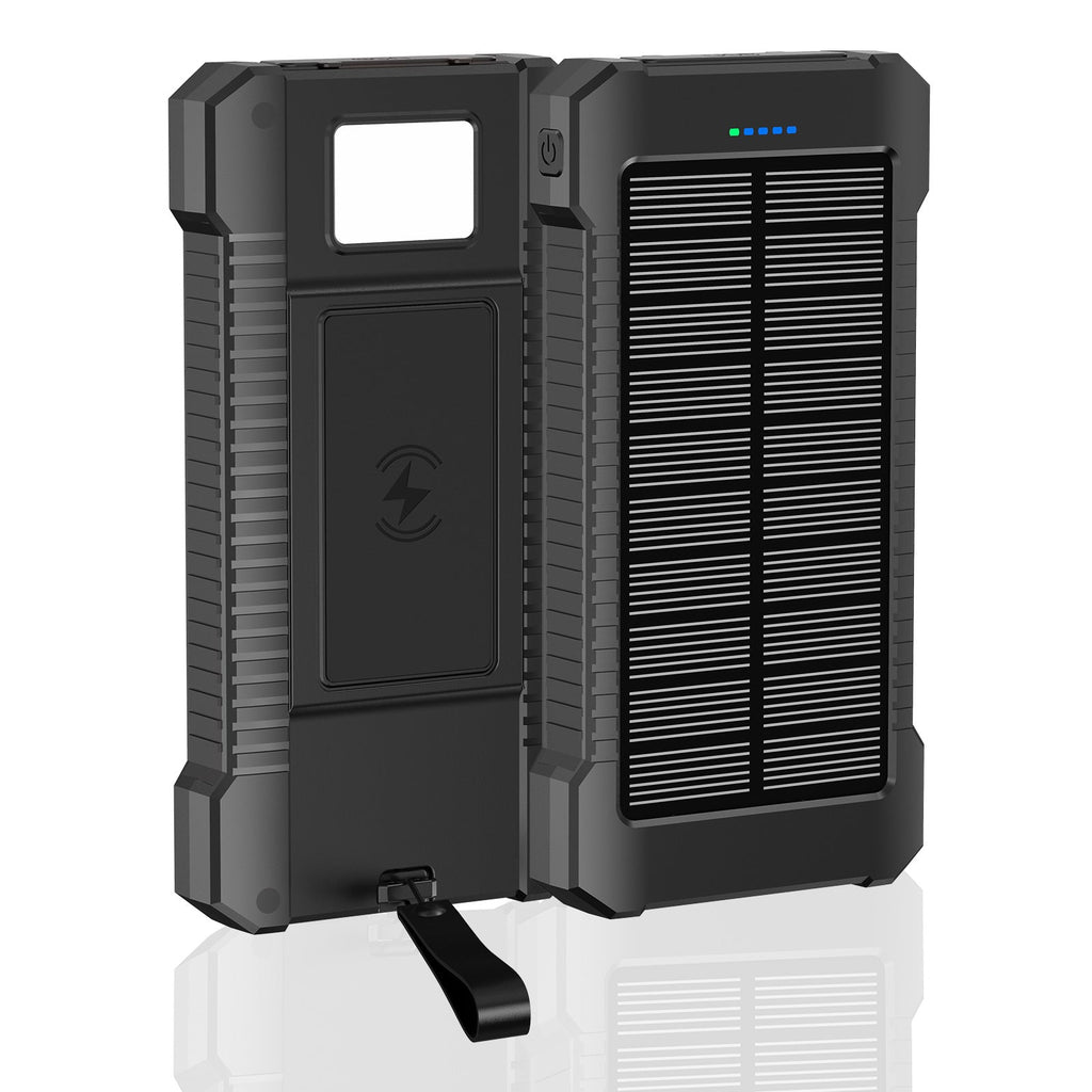 Solar power bank with multifunctional ports and LED light Siopsrl