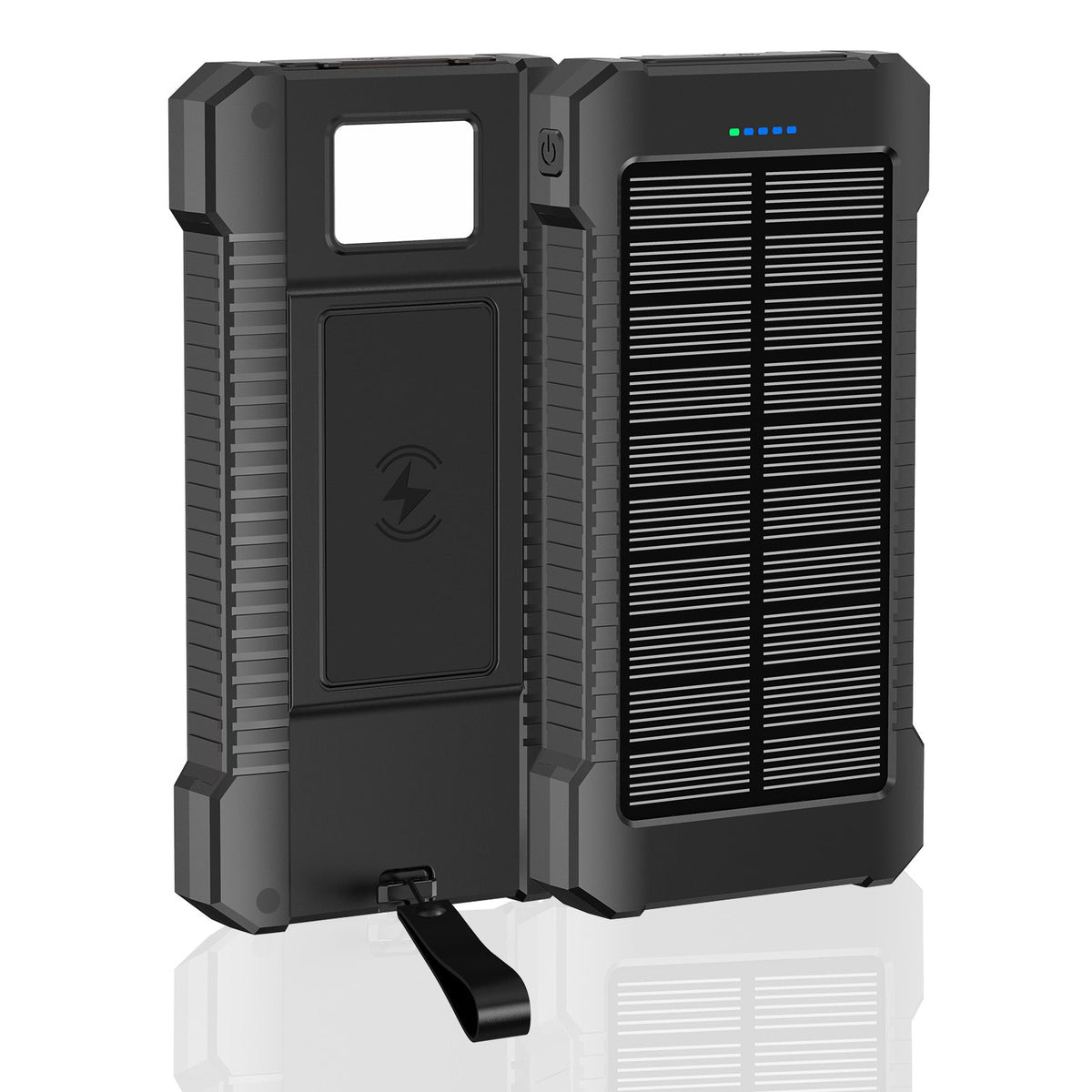 Solar power bank with multifunctional ports and LED light Siopsrl