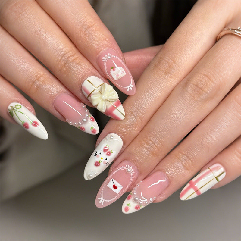 Siopsrl | Artistic Decorative Press-On Nail Set Siopsrl