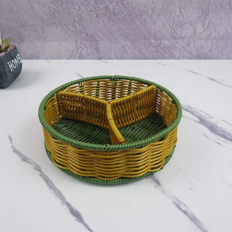 Multi-Compartment Woven Storage Basket Siopsrl