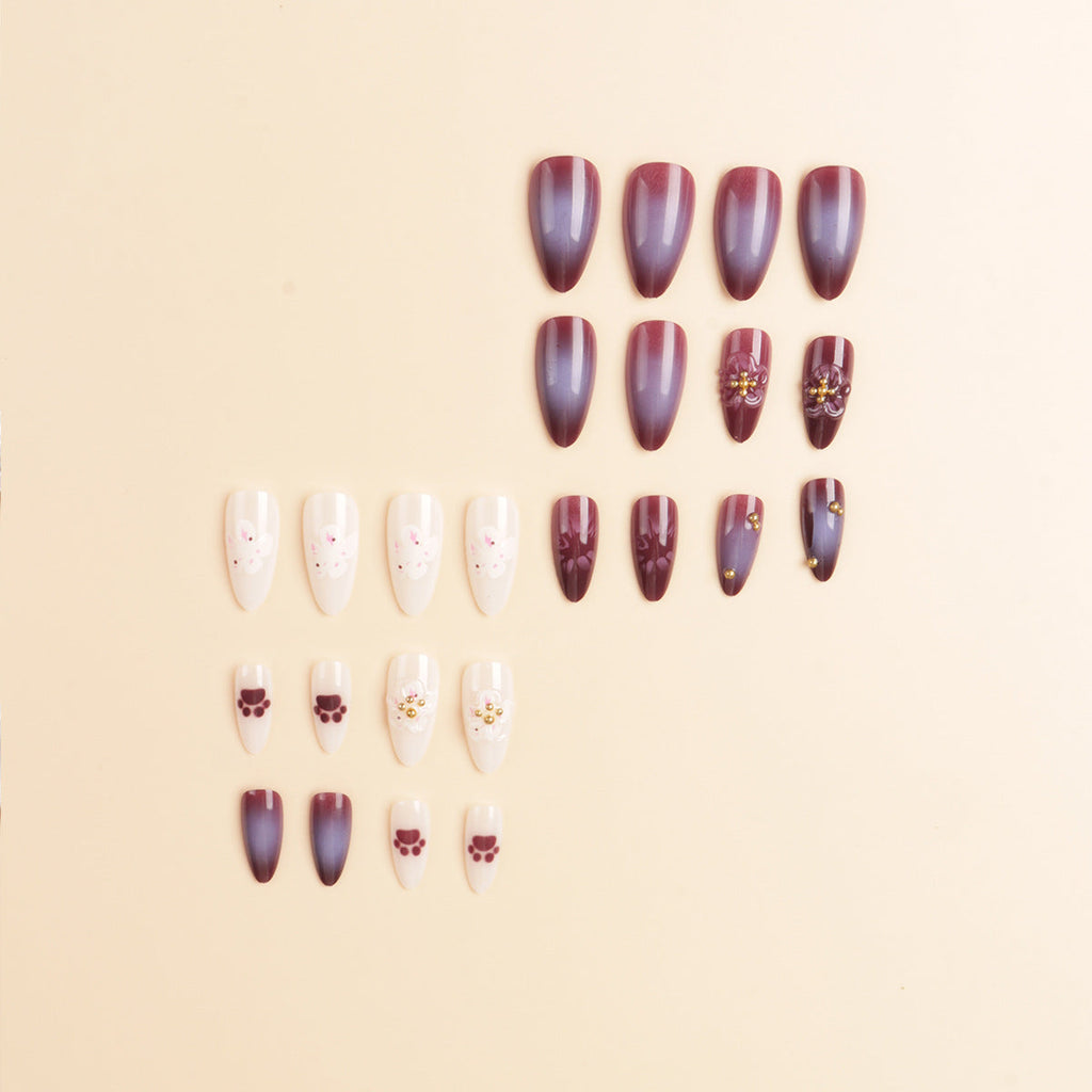Siopsrl | Floral Embellished Stiletto Nail Art Siopsrl