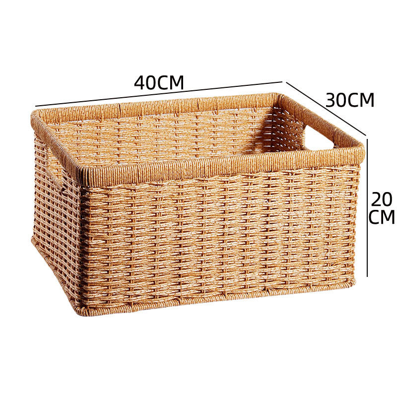 Handcrafted Rectangular Wicker Storage Bin Siopsrl