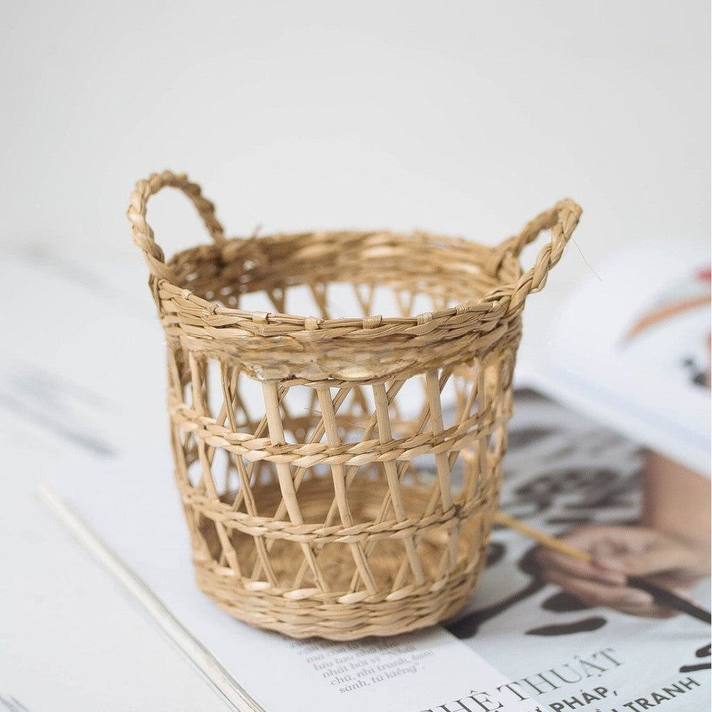 Natural Fiber Decorative Storage Basket Siopsrl