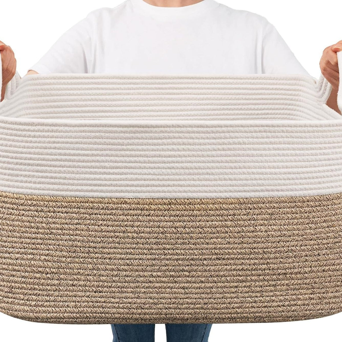 Women Versatile Storage Basket with Sturdy Handles Siopsrl
