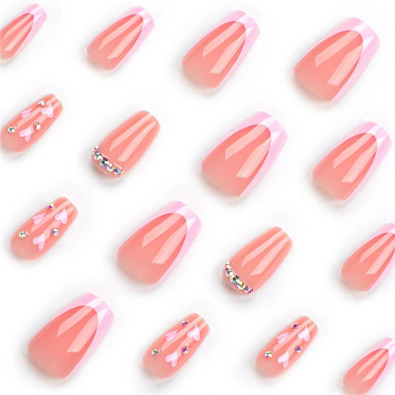 Siopsrl | Decorative Faux Nail Extensions with Rhinestone Accents Siopsrl