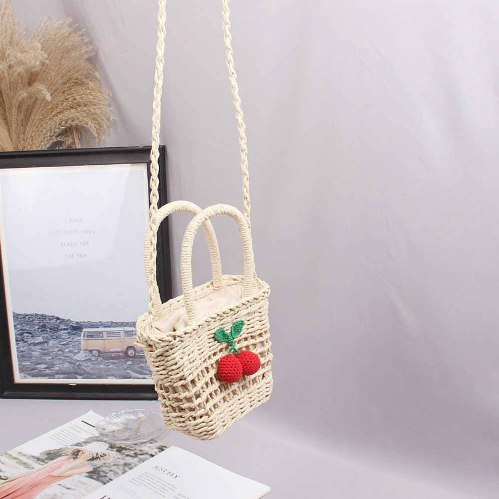 Siopsrl | Basket bag with hand-knotted appliqués Siopsrl