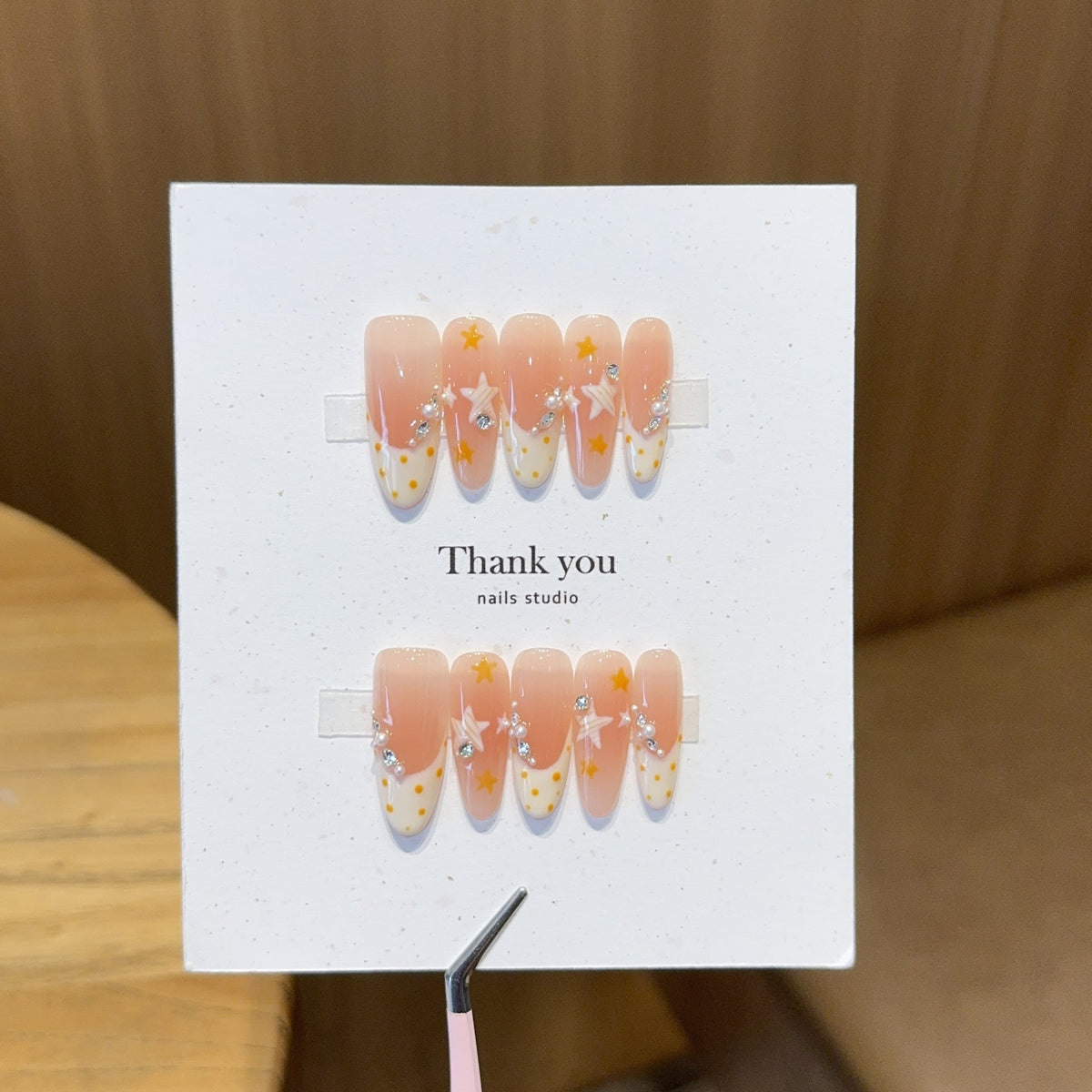 Siopsrl | Artificial artificial nails with elegant star and glitter accents Siopsrl