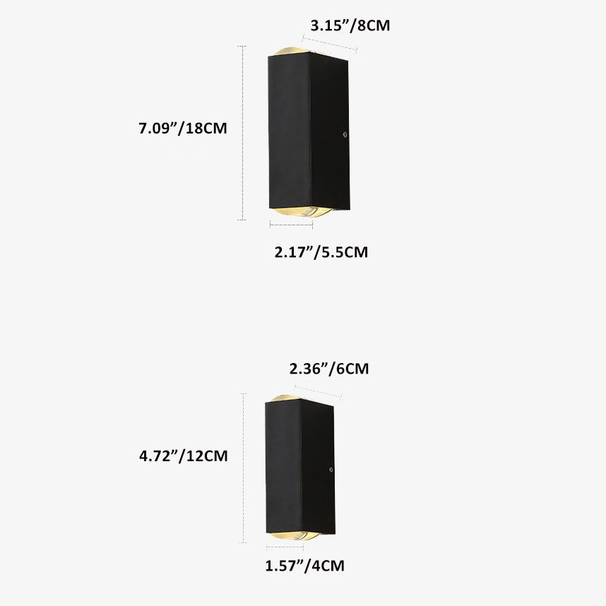 Siopsrl| Modern Waterproof LED Outdoor Wall Light – Rectangular Aluminium Fixture