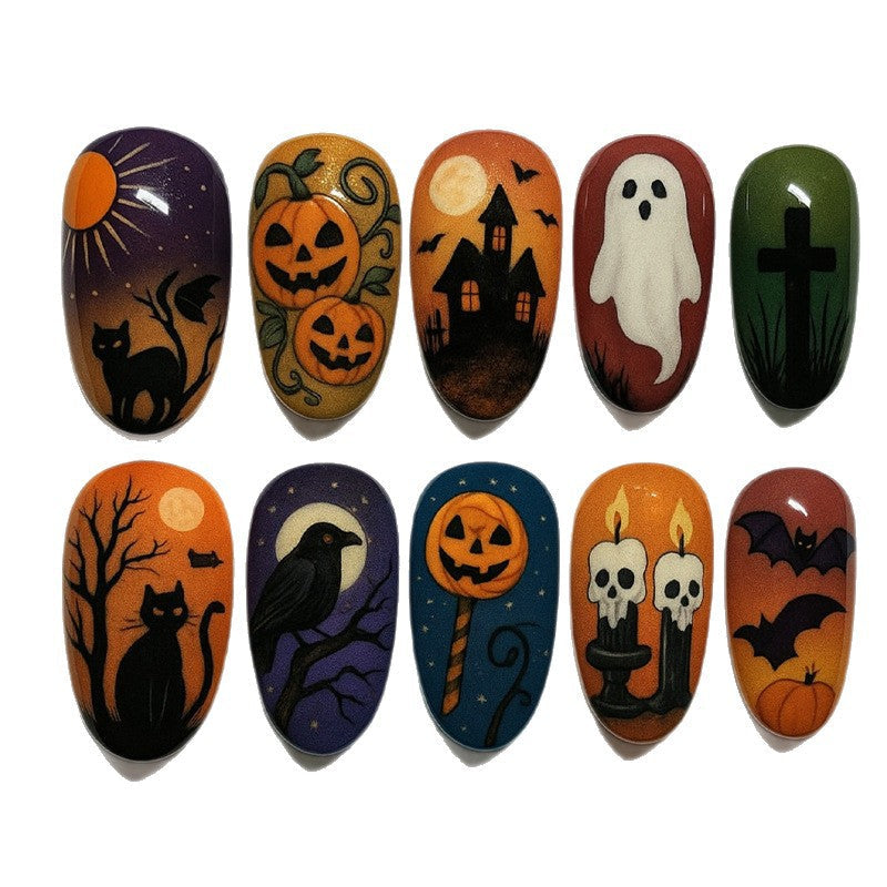 Halloween-Themed Press-On Nail Set  Siopsrl1788495816