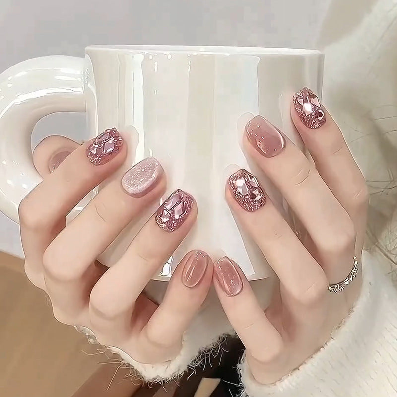Siopsrl | Artificial nails with glitter and crystal accents Siopsrl