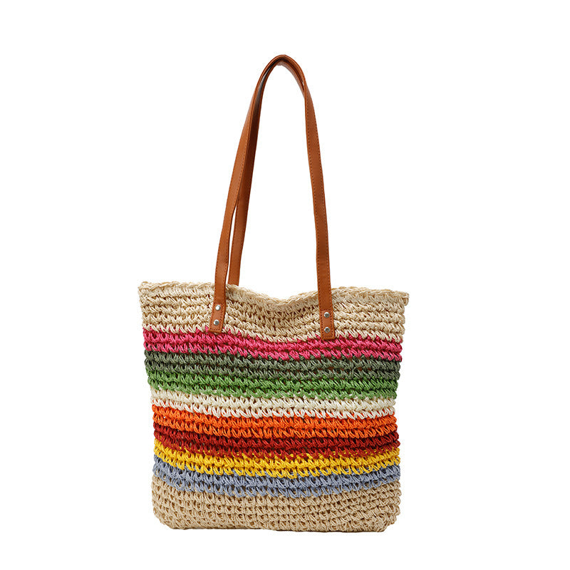 Siopsrl | Handcrafted Tote Bag Made from Sustainable Materials with Colorful Stripes Siopsrl