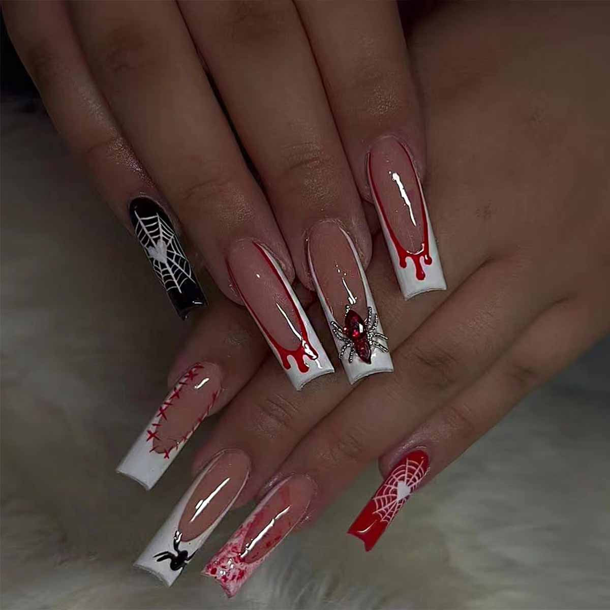 Siopsrl | Creative Halloween-themed nail art Siopsrl