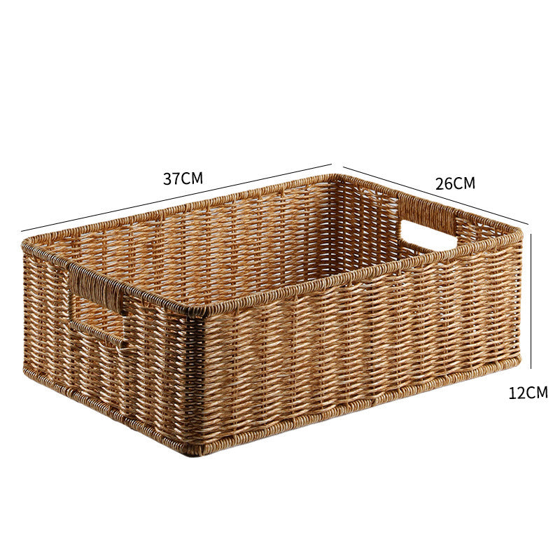 Handcrafted Large Rectangular Wicker Storage Basket Siopsrl