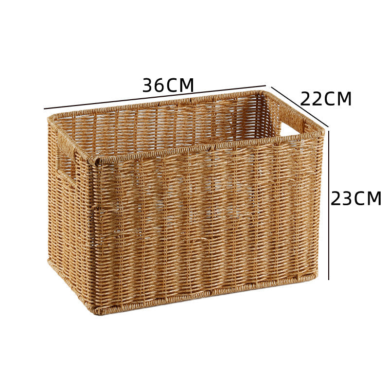 Handcrafted Rectangular Wicker Storage Bin Siopsrl