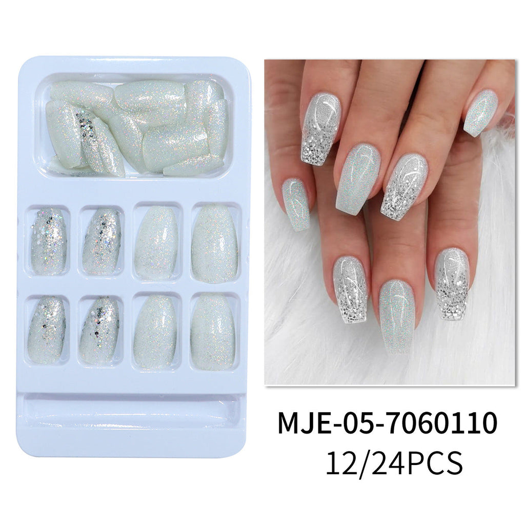 Siopsrl | Glitter-Dusted Long Stiletto Press-On Nails Siopsrl