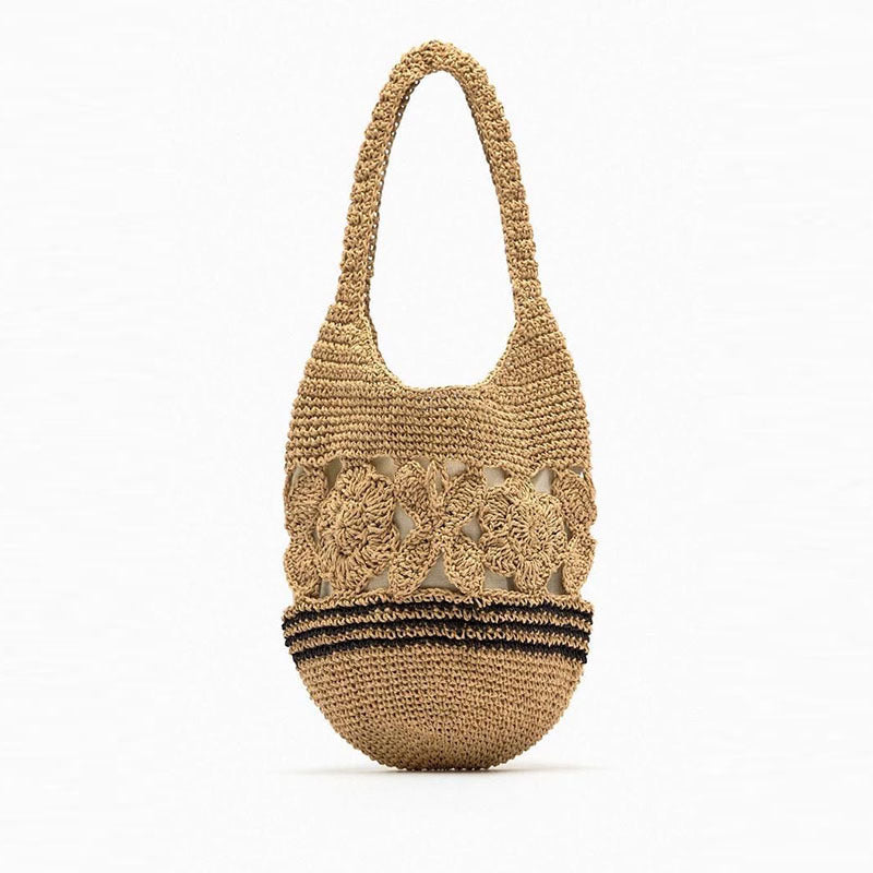 Siopsrl | Crocheted Shoulder Bag with Floral Design Siopsrl
