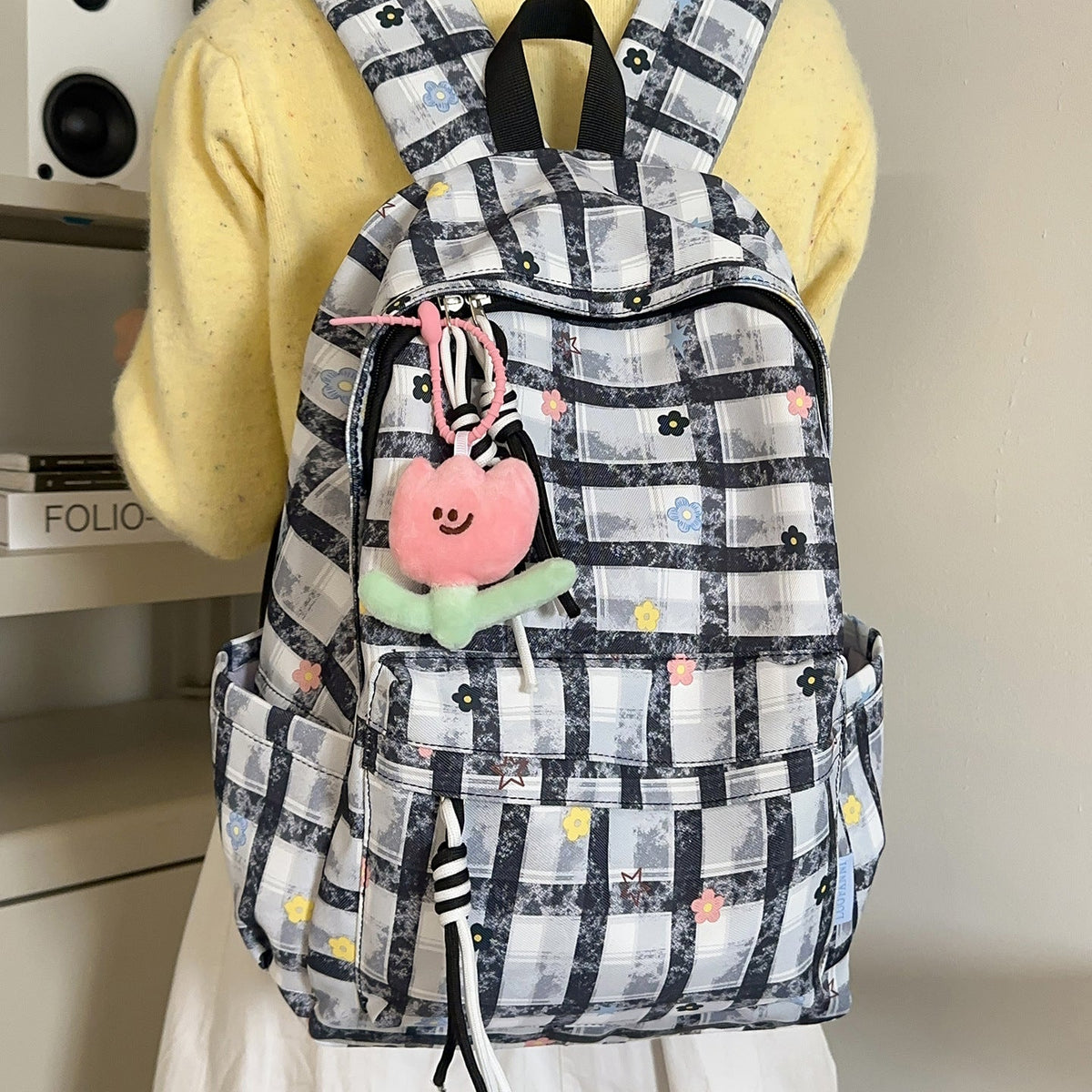 Siopsrl | Floral Patterned Everyday Backpack Siopsrl